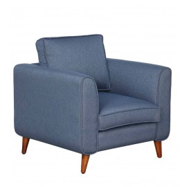 Valerie Fabric 1 Seater Sofa In Blue Colour