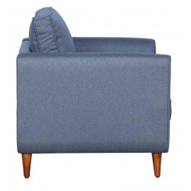 Valerie Fabric 1 Seater Sofa In Blue Colour