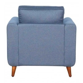 Valerie Fabric 1 Seater Sofa In Blue Colour