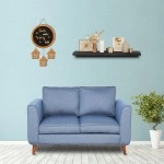 Valerie Fabric 2 Seater Sofa In Blue Colour