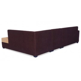 Jordan Fabric LHS Sectional Sofa in Beige & Brown Colour