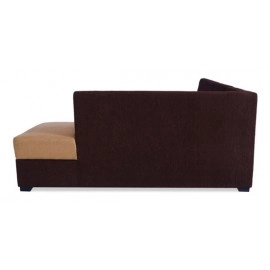 Jordan Fabric LHS Sectional Sofa in Beige & Brown Colour