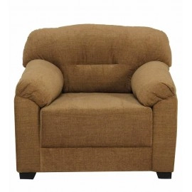 Colton Fabric 1 Seater Sofa in Coffee Brown Colour