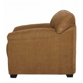 Colton Fabric 1 Seater Sofa in Coffee Brown Colour