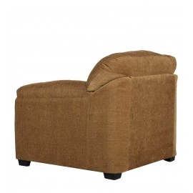 Colton Fabric 1 Seater Sofa in Coffee Brown Colour
