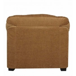 Colton Fabric 1 Seater Sofa in Coffee Brown Colour