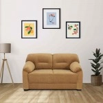 Colton Fabric 2 Seater Sofa in Coffee Brown Colour