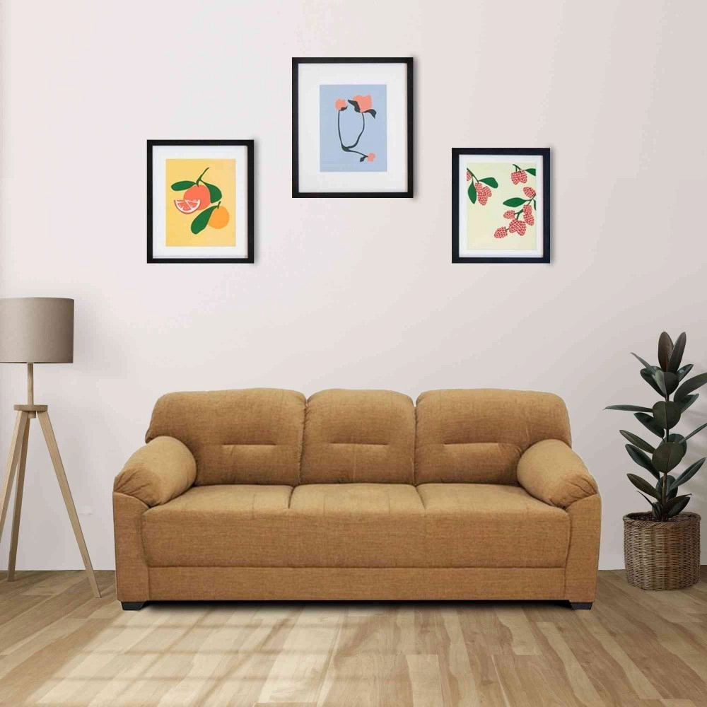 Colton Fabric 3 Seater Sofa in Coffee Brown Colour