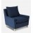 Alma Fabric Full Back Lounge Chair In Blue Colour