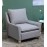 Alma Fabric Full Back Lounge Chair In Ash Grey Colour