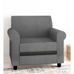 Elias Fabric 1 Seater Sofa in Grey Colour