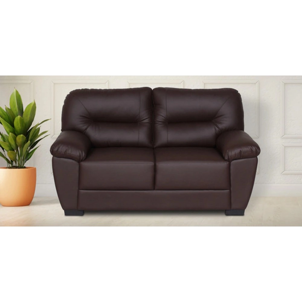 Napa Leatherette 2 Seater Sofa in Brown Colour