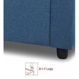 Elias Fabric 1 Seater Sofa in Blue Colour