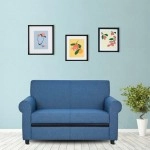 Elias Fabric 2 Seater Sofa in Blue Colour