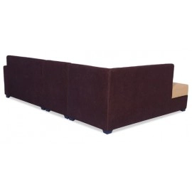 Jordan Fabric RHS Sectional Sofa in Beige & Brown Colour