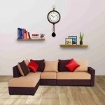 Jordan Fabric RHS Sectional Sofa in Beige & Brown Colour