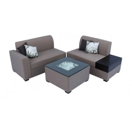 Nanaimo Fabric Corner Sofa in Brown Colour