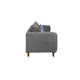Amelio Velvet 2 Seater Sofa In Charcoal Grey Colour