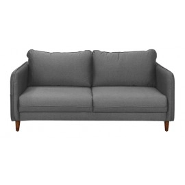 Amelio Velvet 3 Seater Sofa In Charcoal Grey Colour