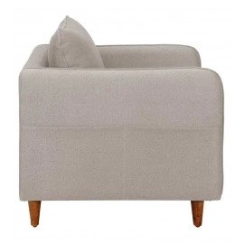 Amelio Velvet 1 Seater Sofa In Beige Colour