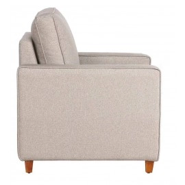 Belindra Fabric 1 Seater Sofa In Brown Colour