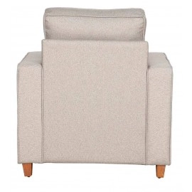 Belindra Fabric 1 Seater Sofa In Brown Colour