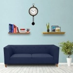 Armando 3 Seater Sofa in Navy Blue Colour