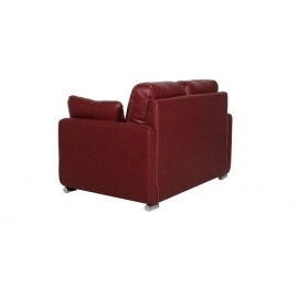 Cedar Leatherette 2 Seater Sofa in Cherry Brown Colour