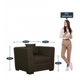 Amida 1 Seater Sofa In Brown Colour