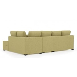 Lara Fabric LHS Sectional Sofa in Laguna Yellow Colour