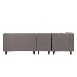 Alonis Fabric RHS Sectional Sofa ( 3+ Lounger) in Grey Colour