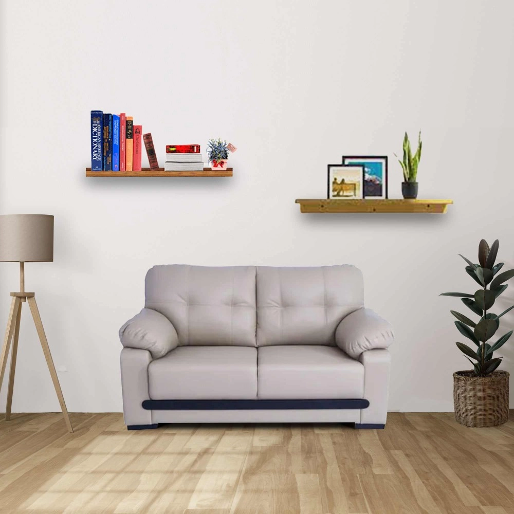 Montario Leatherette 2 Seater Sofa in Beige Colour