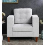 Cindy Fabric 1 Seater Sofa In Ash Grey Colour