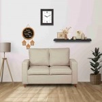 Belindra Fabric 2 Seater Sofa In Beige Colour