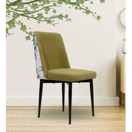Emil Fabric Dining Chair in Light Green Colour