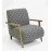 Atreo Fabric Arm Chair In Grey Colour Print
