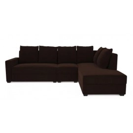 Jordan Fabric LHS Sectional Sofa in Brown Colour