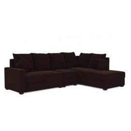 Jordan Fabric LHS Sectional Sofa in Brown Colour