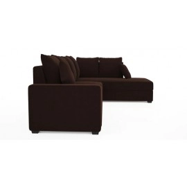 Jordan Fabric LHS Sectional Sofa in Brown Colour