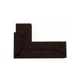 Jordan Fabric LHS Sectional Sofa in Brown Colour