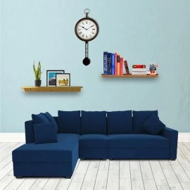 Jordan Fabric LHS Sectional Sofa in Blue Colour