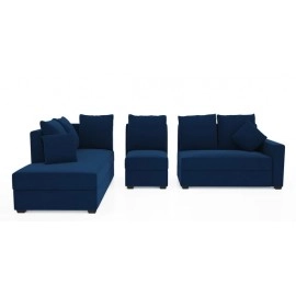 Jordan Fabric LHS Sectional Sofa in Blue Colour