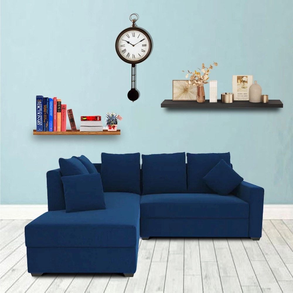 Jordan Fabric RHS Sectional Sofa in Blue Colour