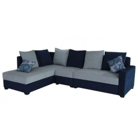 Jordan Fabric RHS Sectional Sofa in Blue & Grey Colour