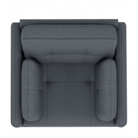 Cedar Leatherette 1 Seater Sofa In Grey Color