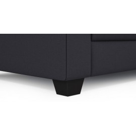 Croma Leatherette 3 Seater Sofa In Black Color